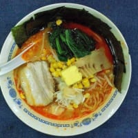 味噌バターコーンらぁ麺＠麺天坊　何度も作る味噌バターコーン、今回は辛味噌で(^。^)y-.。o○