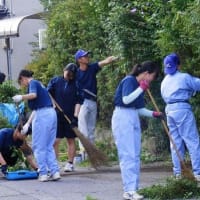 金農生徒がボランティア作業に