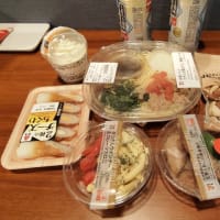 |M3417|志布志香月の『7-11』でホテル飯の買出し。セブンの惣菜を味わって、冷製パスタツナと大根おろし和風ソースで締めて、ホイップクリームのミルクプリンがうまかった！