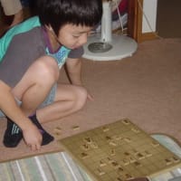 孫と将棋