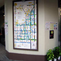 手作りの街の案内地図