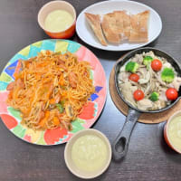 今日の夕食は栄養バランス的にも良し
