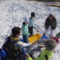 親子三代雪遊び〜♪⛄️