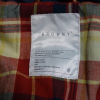 DENIM PADDED DUFFLE COAT／BROWNY
