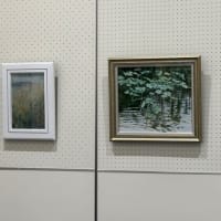 本庄市　県展入選作品展、飾り付けできました。