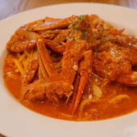 軽井沢プリンスショッピングプラザ「自家製生麺専門 プレミアム ポタパスタ カフェ リゾート」で渡り蟹のパスタと、ミカド珈琲でモカソフト。