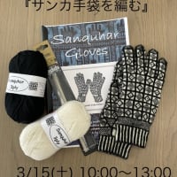 1dayレッスン　サンカ手袋を編む