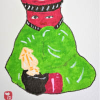 郷土玩具のハガキ絵　青森県下川原焼Ⅱ