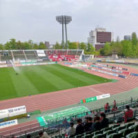 ＧＷ前にＪリーグ、ファジアーノ岡山とロアッソ熊本の試合を観戦