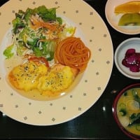 サーモンのポテマヨ焼き定食・レストラン樹林本日のランチ