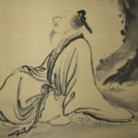 高士観瀑図　寺崎廣業筆　大正4年（1915年）頃　その１４５