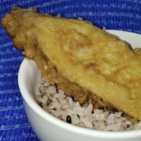 【06/22朝食】サツマイモ天、極厚なのが良いんだね：D