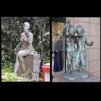 池下と広小路の彫像