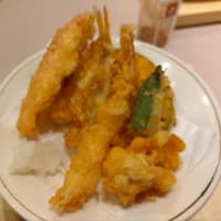 【かかし】梅香る冷やしぶっかけうどんと季節の天ぷらセット。