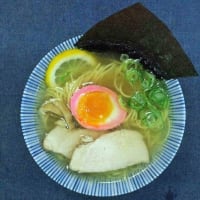 塩檸檬らぁ麺＠麺天坊　(＠_＠;)間違えてＳサイズの丼を買ってしまった($・・)/~~~