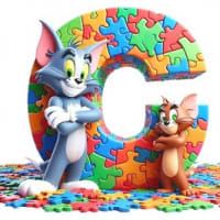 Tom & Jerry の　Alphabet Letter という豆本