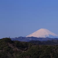 ちば眺望１００景の1つである千葉県「三条大塚山」から霊峰富士山を望む
