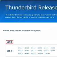 Thunderbird バージョン 125.0  が間もなくリリースされるかもしれません。。。