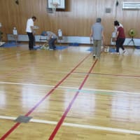 昨日は　輪投げ大会