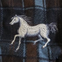 馬の刺繍カーディガン