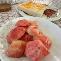 長田の桃が芳醇な香りで甘かった！