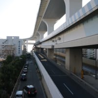 １月のレインボーブリッジ：展望室遊歩道入口からゆりかもめ芝浦ふ頭駅前へ　ＰＡＲＴ２