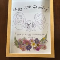 喜寿　　《嬉しいプレゼントは似顔絵》　2025.5.25