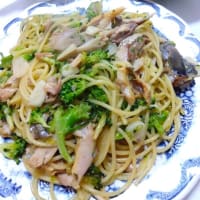 ブロッコリーと塩サバのパスタ