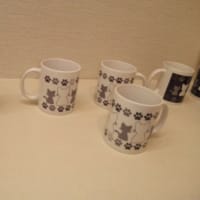 【ネコグッズ】猫のイラストマグカップ／いけながあいみ
／白黒ネコ