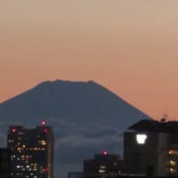 8／25 夏の夕暮れ、遠く富士山を眺める