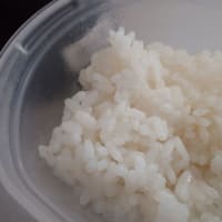 自宅から持ってきたお弁当　～キャベツ・ミニトマトのサラダ、味噌汁、冷凍ご飯～