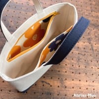 【ハンドメイド販売】アトリエ・むうの遊び場◆メルカリに出品する８号帆布のバッグインバッグ２つ、完成しました！