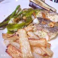 B.M.D.式　白身魚の香草焼きと野菜のグリル