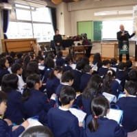 草津小学校三年生社会科授業のオリエンテーション ふるさと くさつ風景の記憶絵