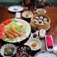 串つきフランクフルトを夕食で