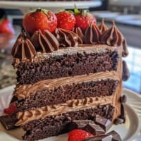 ストロベリーとチョコのケーキ