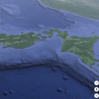 日本列島俯瞰地図。