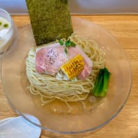 【茨城 荒川沖】 中華そば ひしお「とうもろこしの冷やしつけそば(1300円)＋和え玉 かにみそ(400円)」