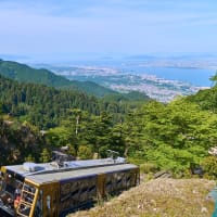 延暦寺駅から見える琵琶湖の景色