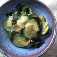 梅みそで食べる・・