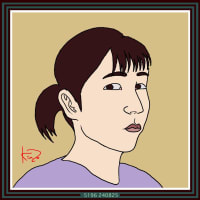 Woman looking around 5196／傍を見る女