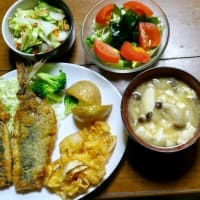 6/27　ばんごはん　鰺フライ