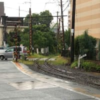 玄関先を走る郊外電車・熊本電鉄藤崎線（熊本県）