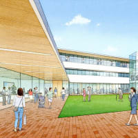 一宮市医師会館の建築イラスト