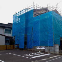 外壁塗装　現場　あけぼの西町　益田市　サンシャイン