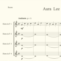 ホルンアンサンブル「Aura Lee（オーラリー）」（Arr. by A.O. LIVELY）