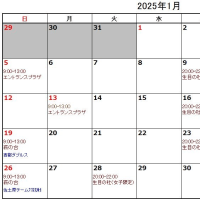 [ｽｹｼﾞｭｰﾙ] 2025年1月