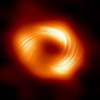 天文学者らは、天の川銀河の中央ブラックホールの端で螺旋を描く強力な磁場を明らかにした。