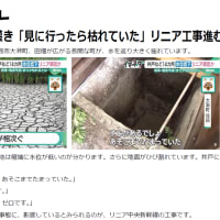 １６日パートⅡ　　　　「水位低下に住民嘆き『見に行ったら枯れていた』リニア工事進む」(名古屋テレビ)
