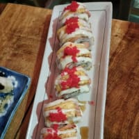 昨夜は、スシレストランで　食事。